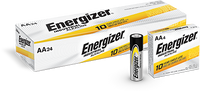 JCB Products Energizer Industrial AA EN91 alkaline batteries, 24-pack, showing unopened batteries in packaging