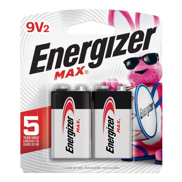 Energizer Max 9V 2-pack: $1.33/battery - JCB Products | Your Source for Professional Batteries 1-800-718-6114