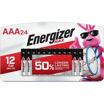 Energizer Max AAA (triple A) E92 Alkaline 24-pack