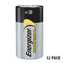 JCB Products Energizer Industrial D EN95 batteries, 12-pack, large cylindrical alkaline batteries for heavy-duty use