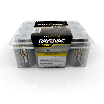 Rayovac UltraPro D battery 12-pack Made in USA $0.825/battery - JCB Products - Your Source for Electronics and Batteries 1-800-718-6114