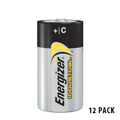 Energizer Industrial C 12-pack $0.63/battery Made in USA - JCB Products - Your Source for Electronics and Batteries 1-800-718-6114